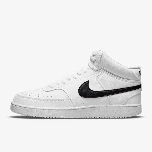 NIB Nike Men's Court Vision Mid Next NatureShoe White White / BlackSz 8.5